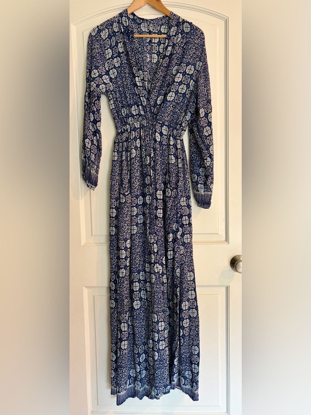 Natalie Martin Nat Anthropologie Nico Printed Maxi Dress Size Medium